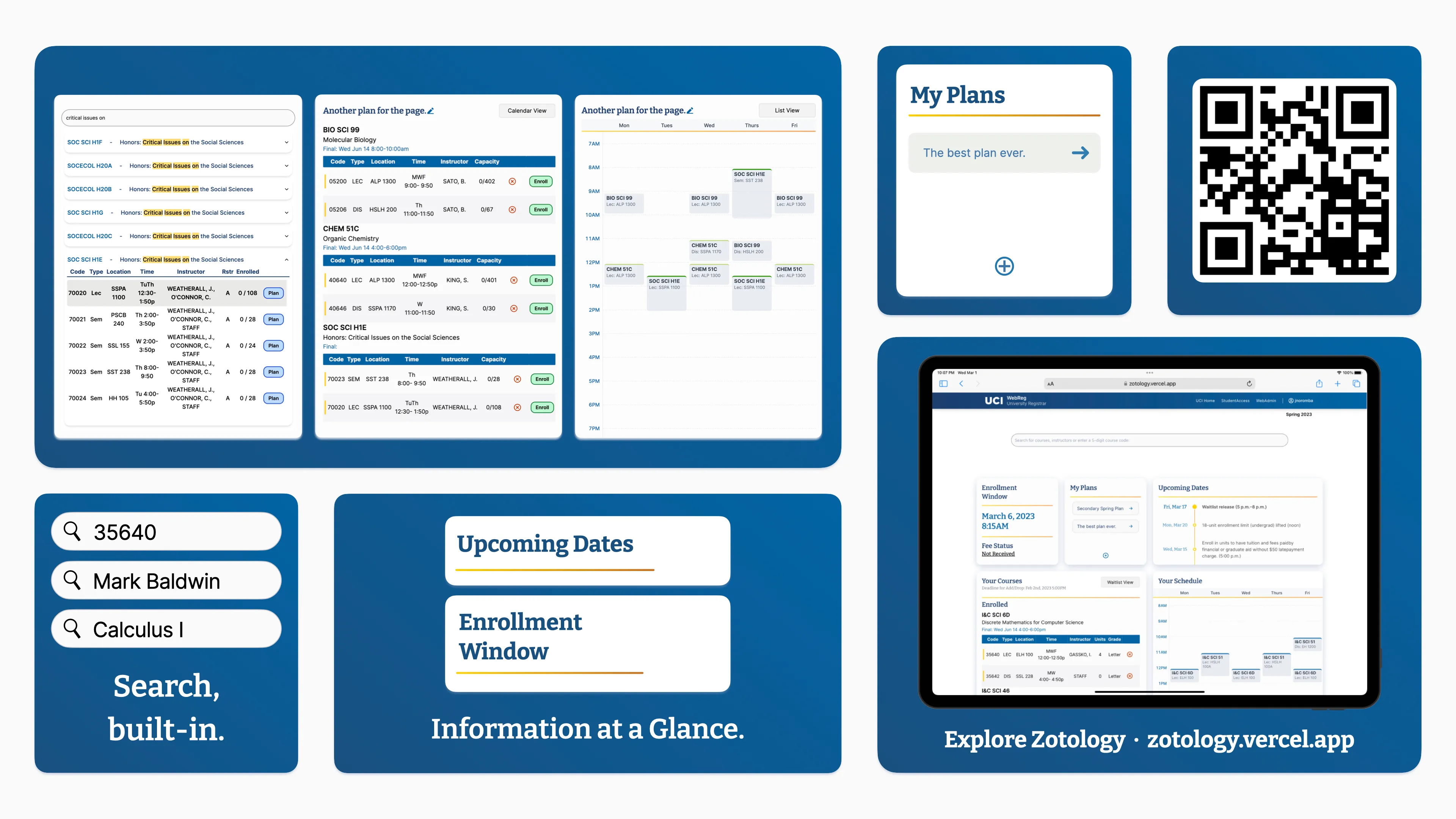 A summary of Student View features