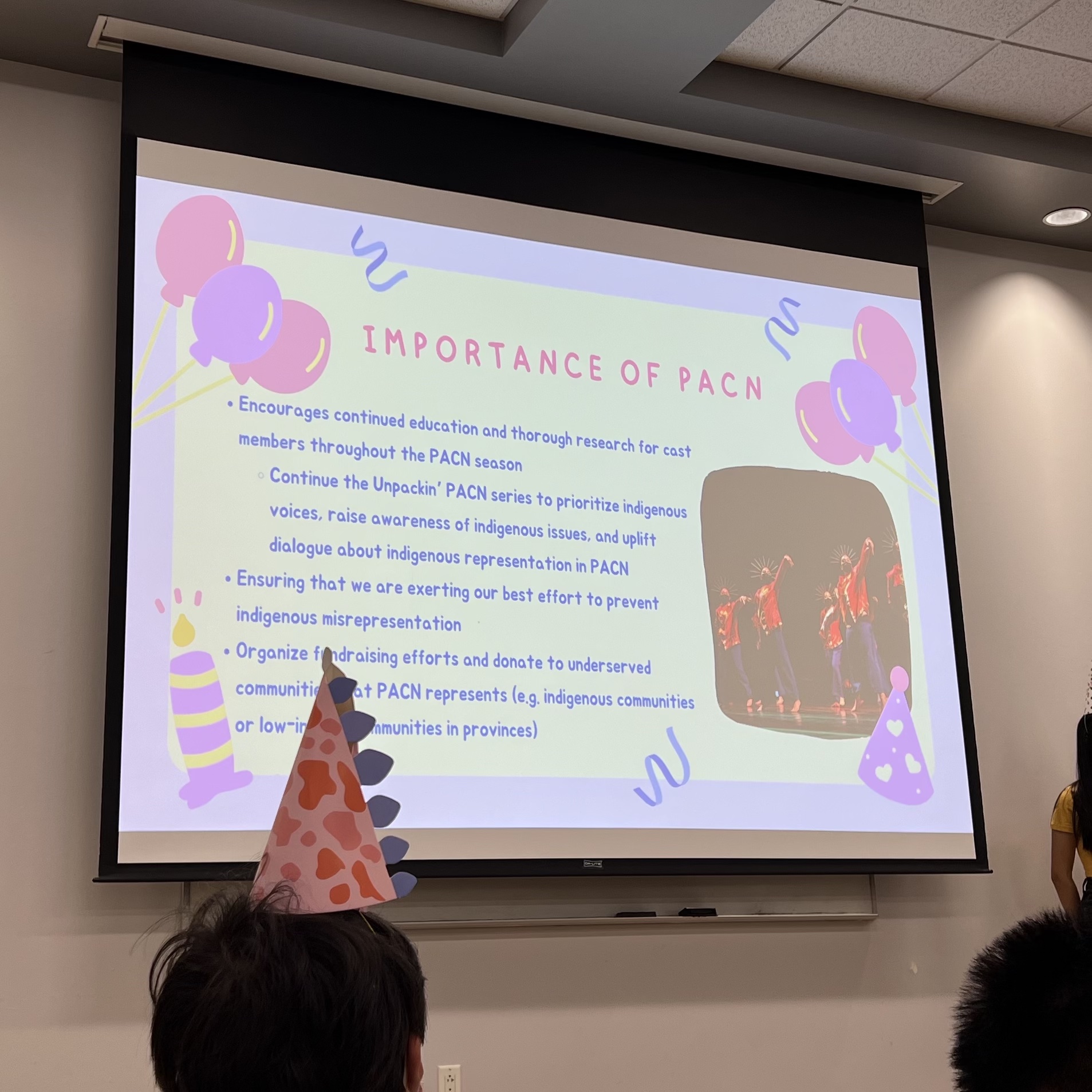 A photo of a slide titled &ldquo;The importance of PACN&rdquo;